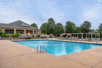 Resort-style pool and cabanas